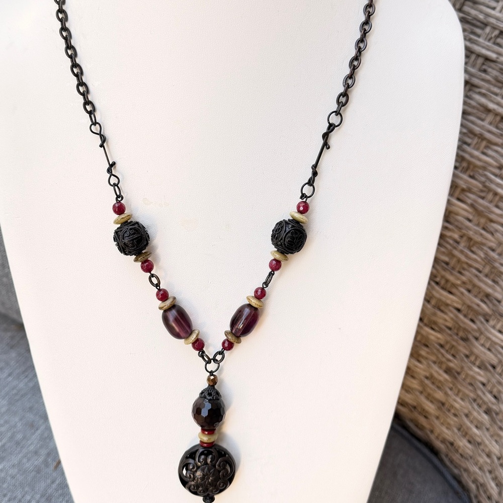Chinese Cinnabar Necklace